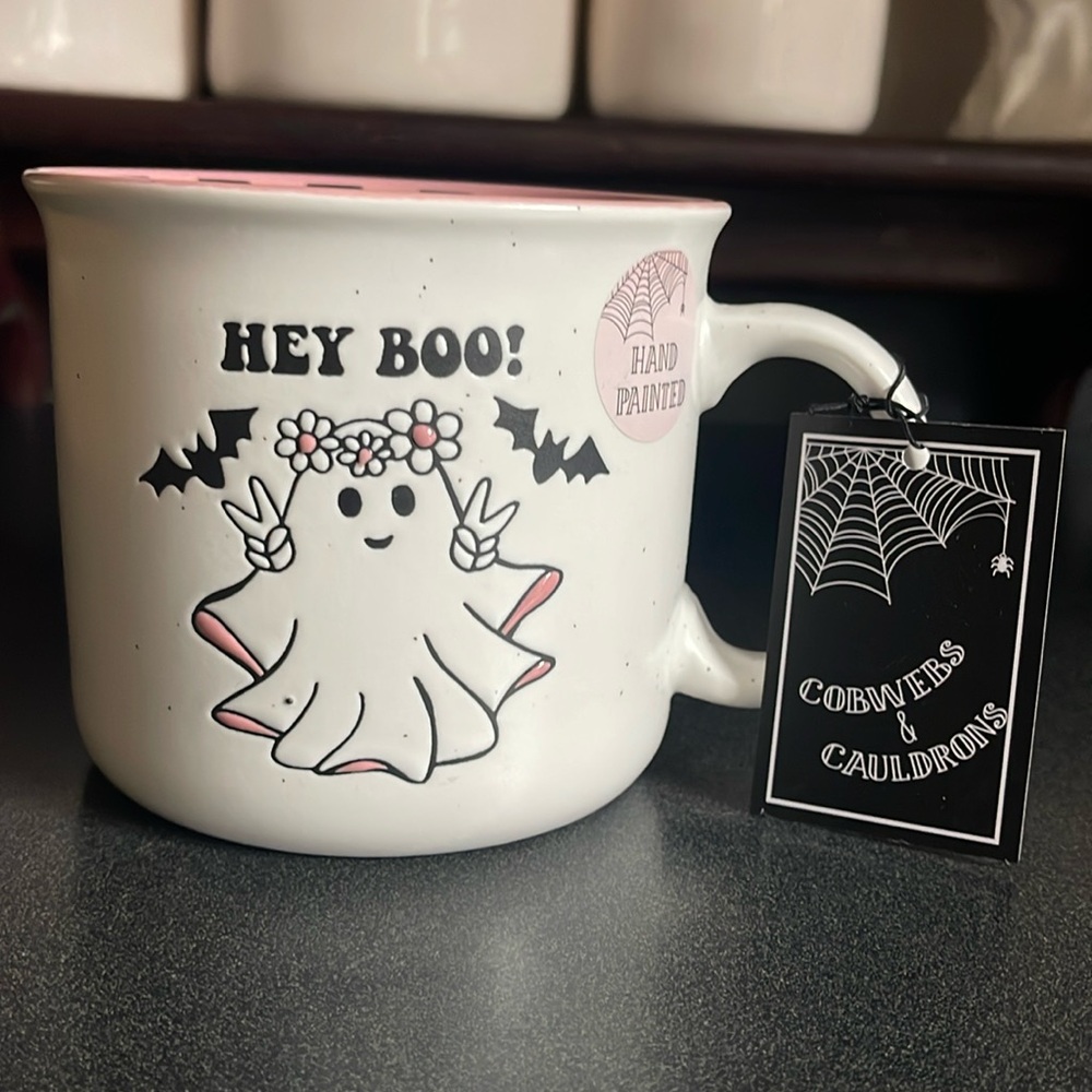 Ghost Flower Girl Halloween Mug